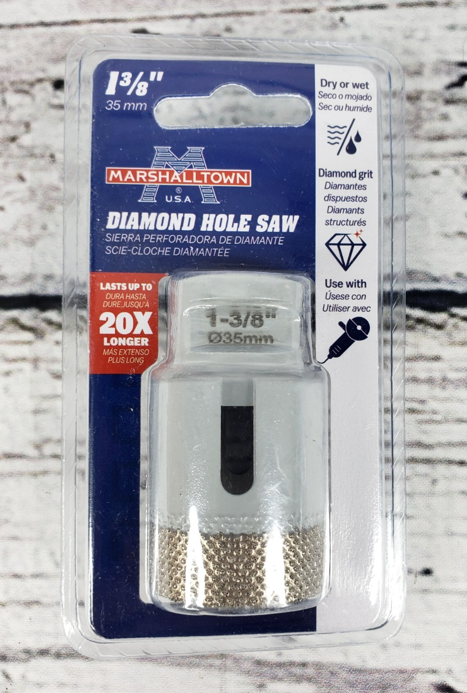 Marshalltown 1-3/8" Wet/Dry Diamond Hole Saw #DTT138 - Brand New