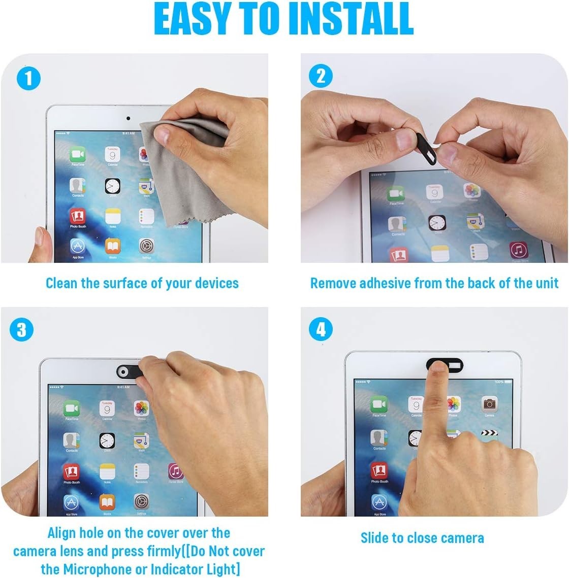 Webcam Cover Slide, Ultra Thin Phone Camera Cover, Camera Cover Blocker for M...