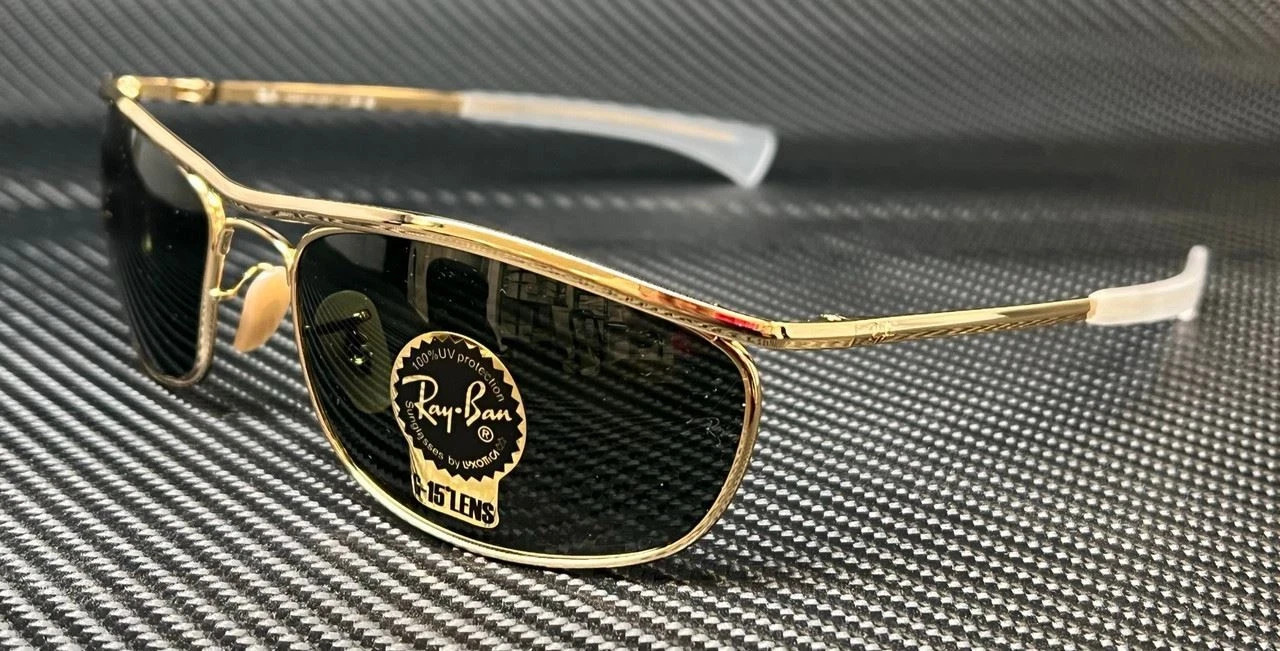 Ray-Ban Olympian RB3119M 001 31 Gold Green Men's Sunglasses