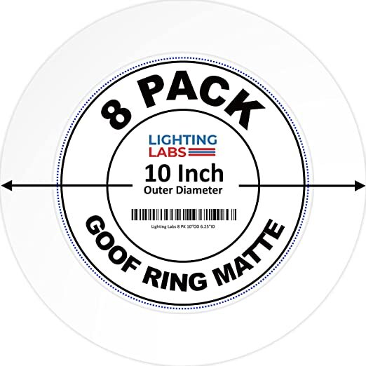 8 Pack WhiteGoof Trim Ring for 10 inch Recessed Can Lighting Down Light