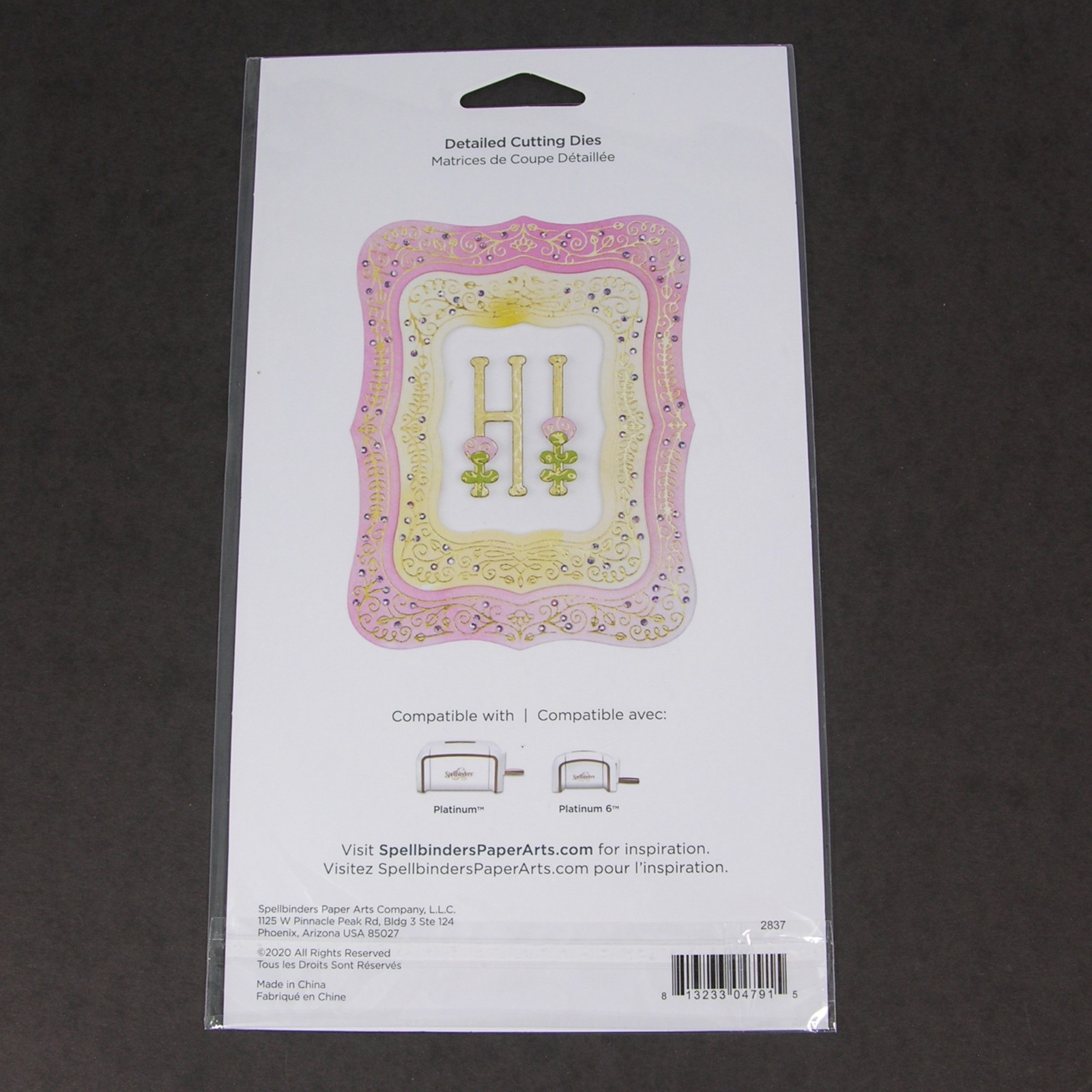 Spellbinders ESSENTIAL LABELS Metal Cutting Dies 8-Pieces FRAMES & BORDER