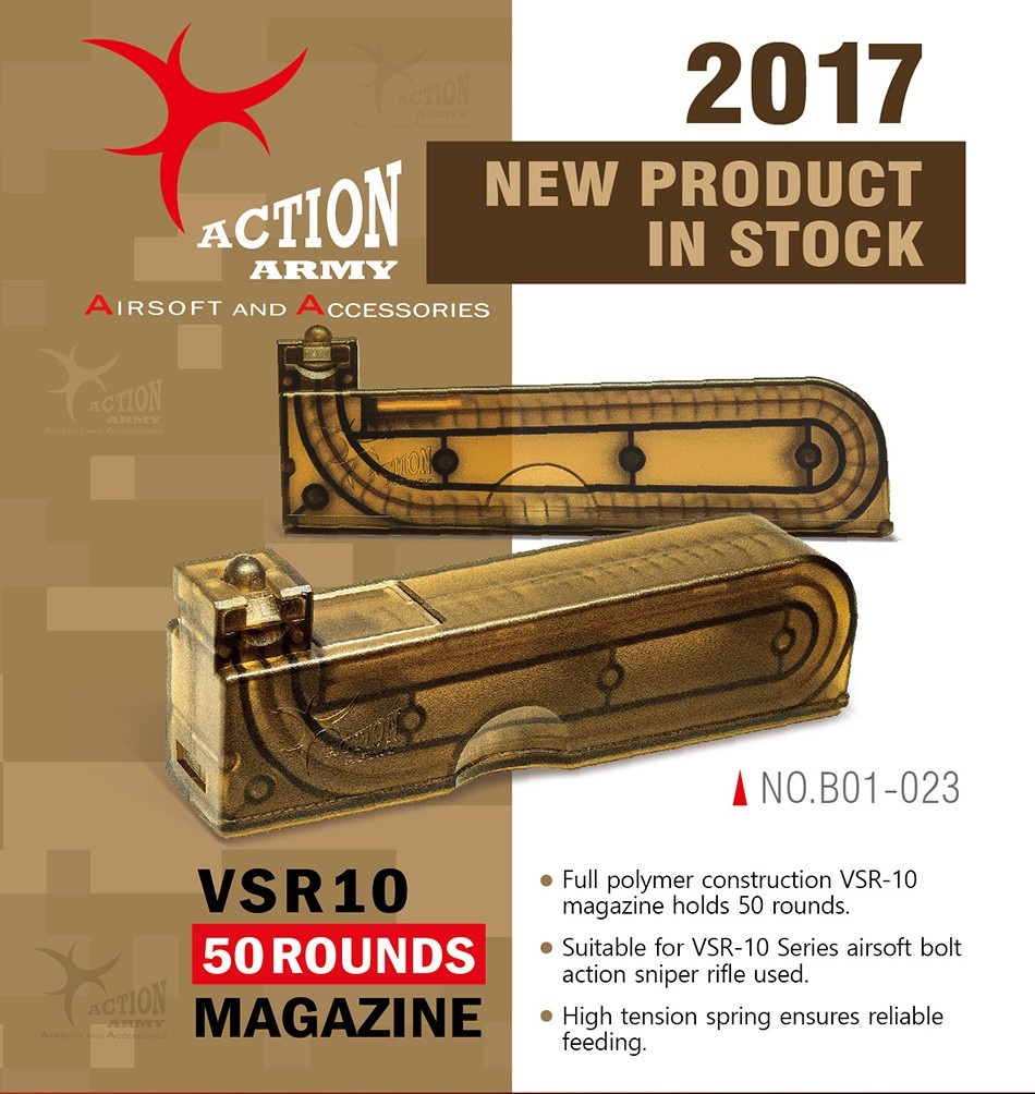 Action Army AAC-B01-023 Tokyo Marui VSR10 50 RDs Airsoft 6MM BB Magazine
