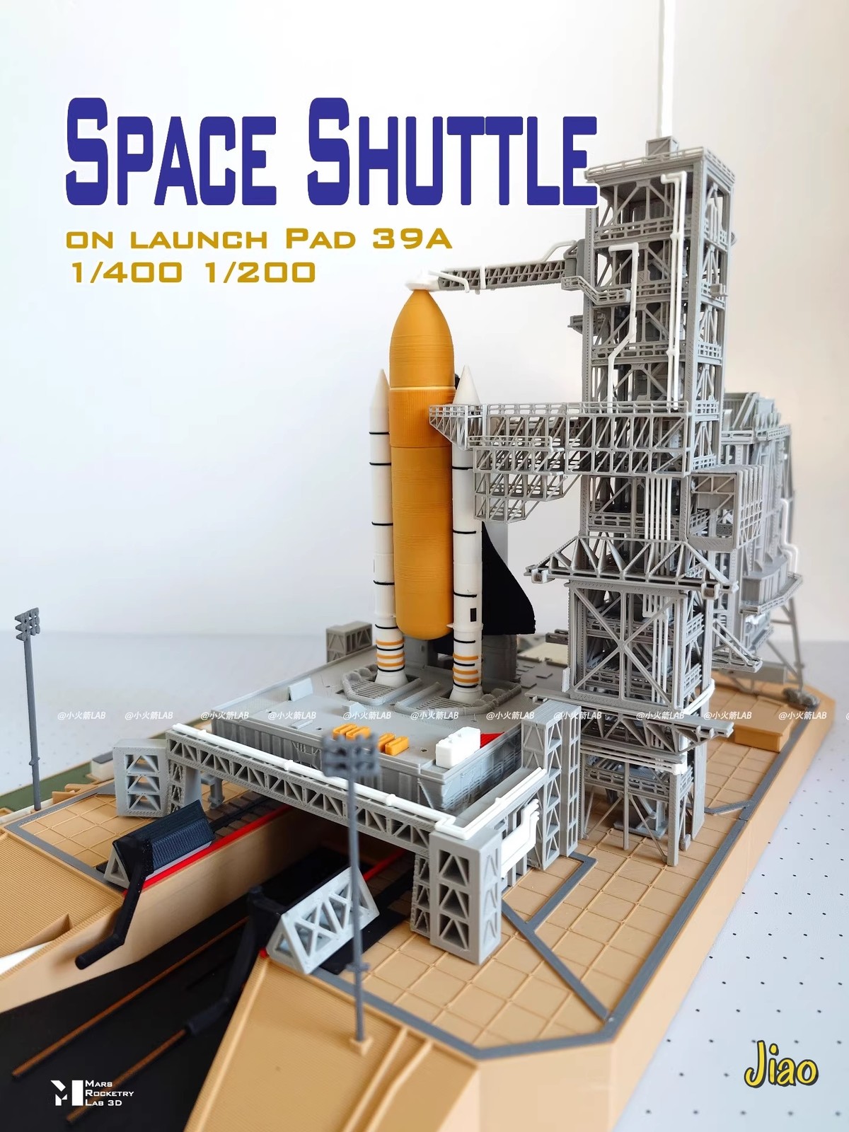 1/400 39A Space Shuttle Launch Site 3D Printed Painted Model