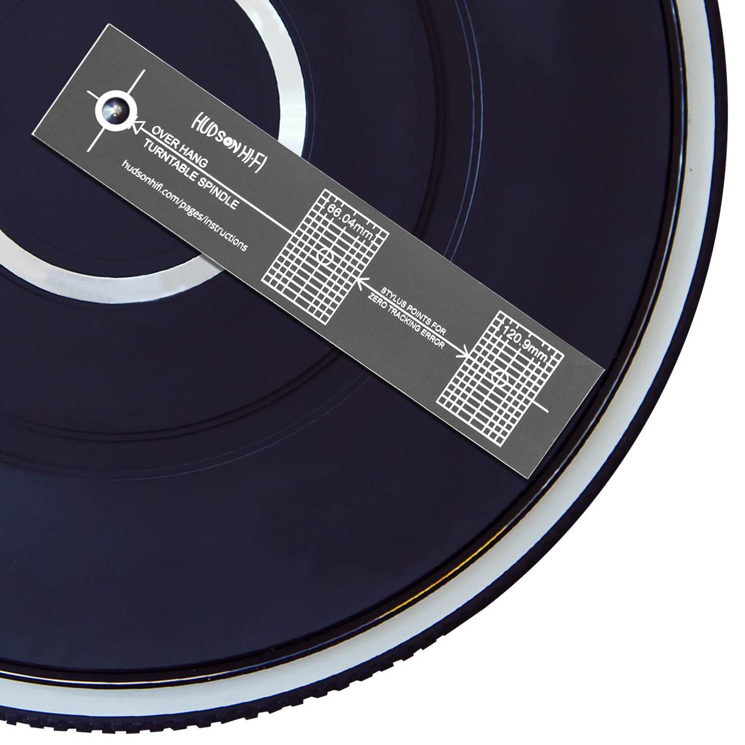 Hudson Hi-Fi Turntable Stylus Alignment Protractor Tool