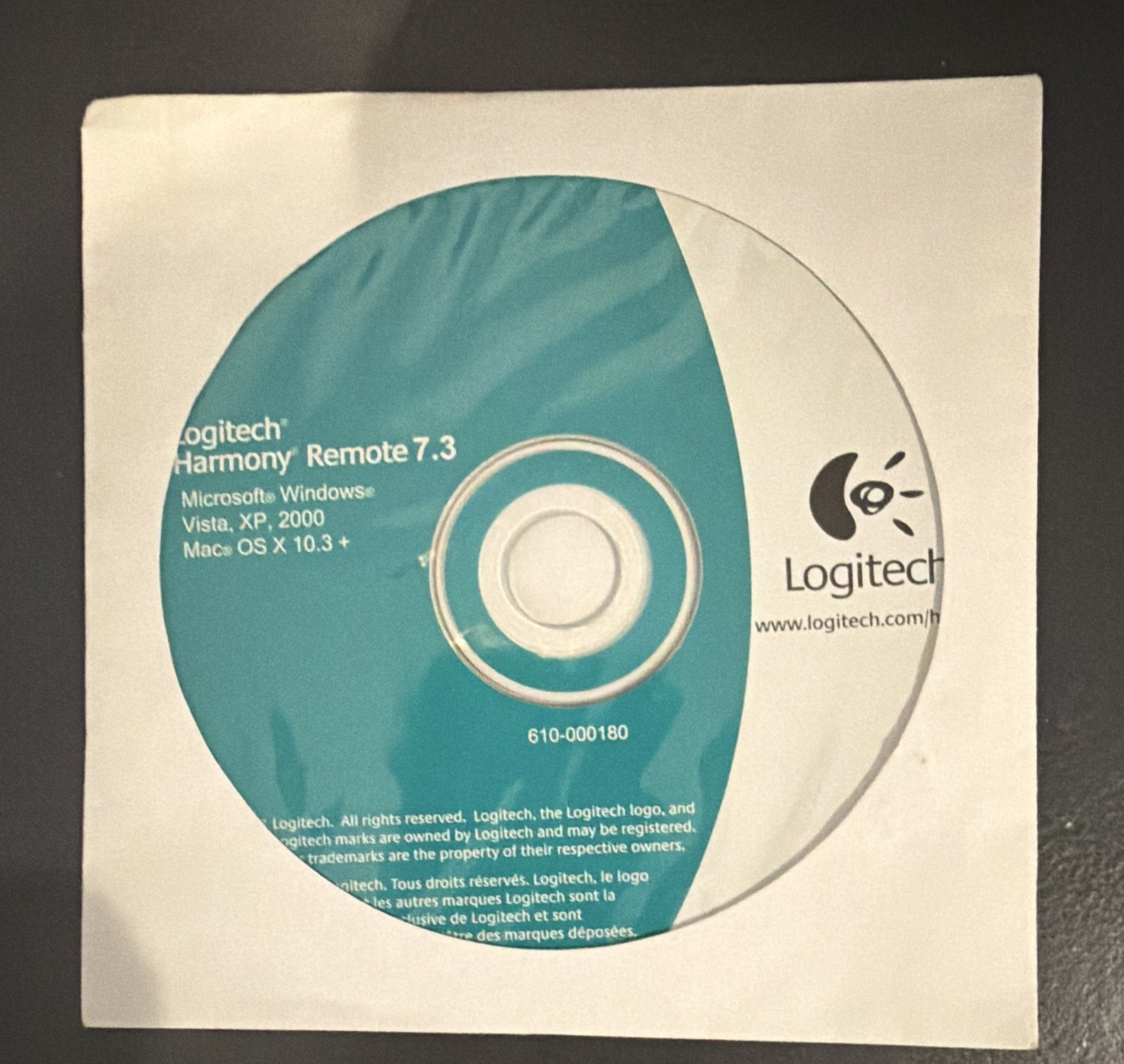 Logitech Harmony Remote 7.3 Setup Software CD Win/Mac OS X 10.3+