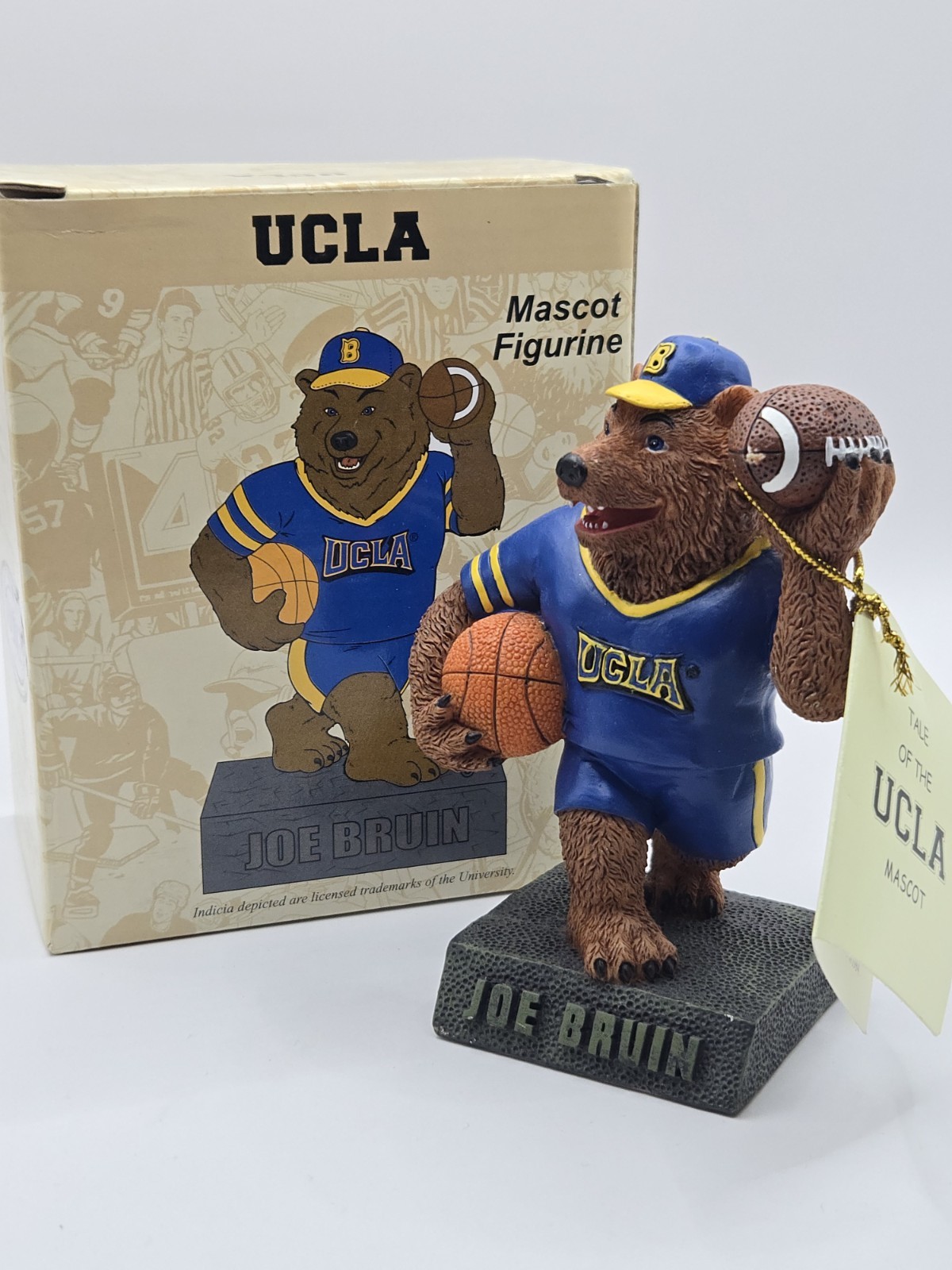 UCLA Bruins Football Mascot Figurine Basketball Joe Bruin College New w/Box