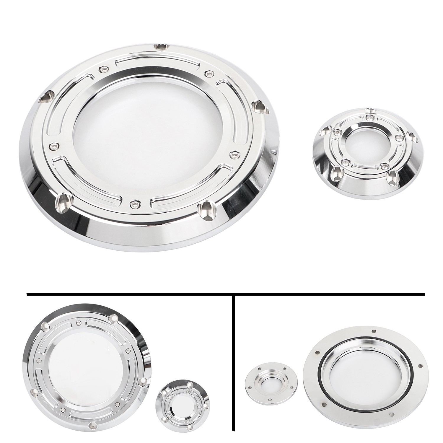 Chrome Clear Derby Timing Timer Covers For Harley Dyna Heritage Softail Touring