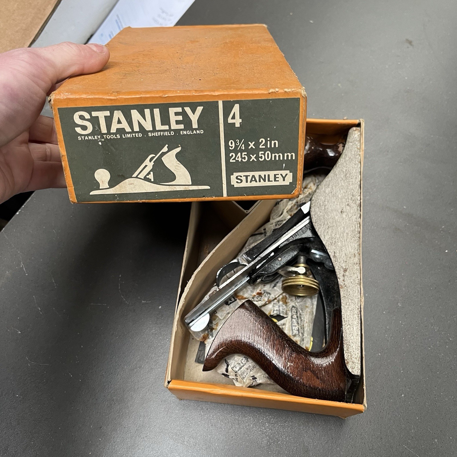 Stanley No4 Vintage Hand Plane (Original box)