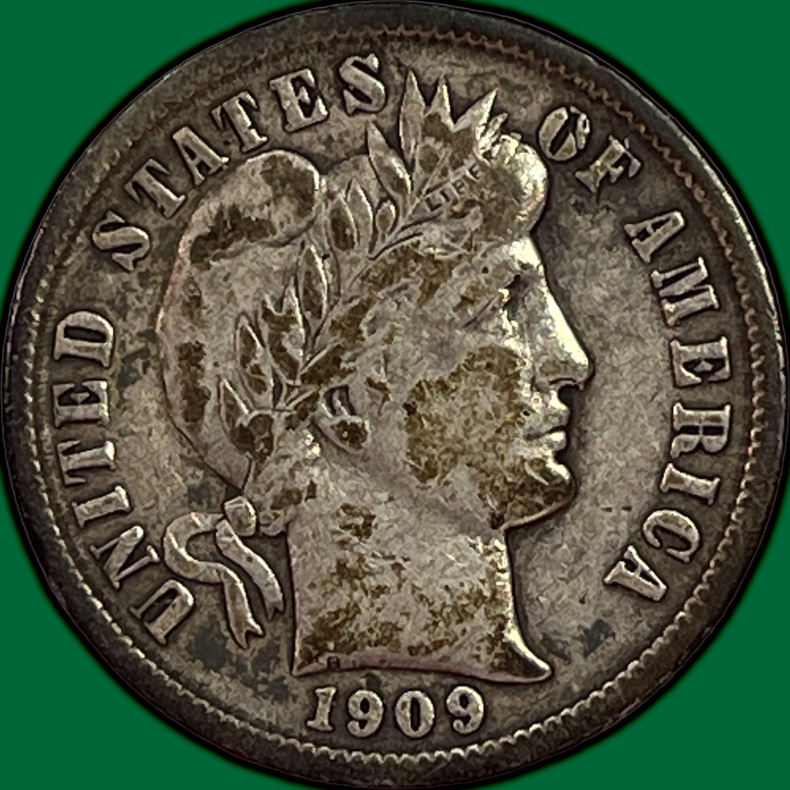 1909-O Barber Dime Choice Very Fine VF+/XF Coin #43351