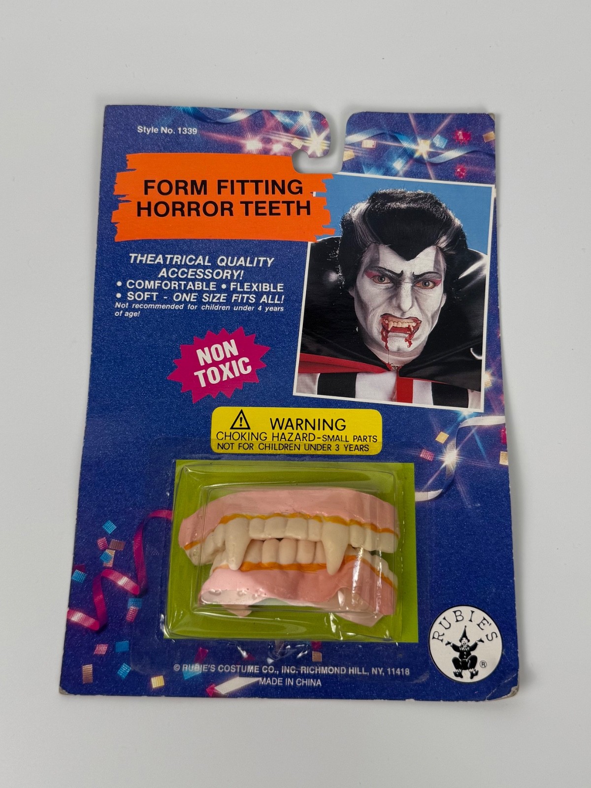 VTG 1992 Rubie's Form Fitting Horror Teeth Vampire Devil Werewolf Halloween