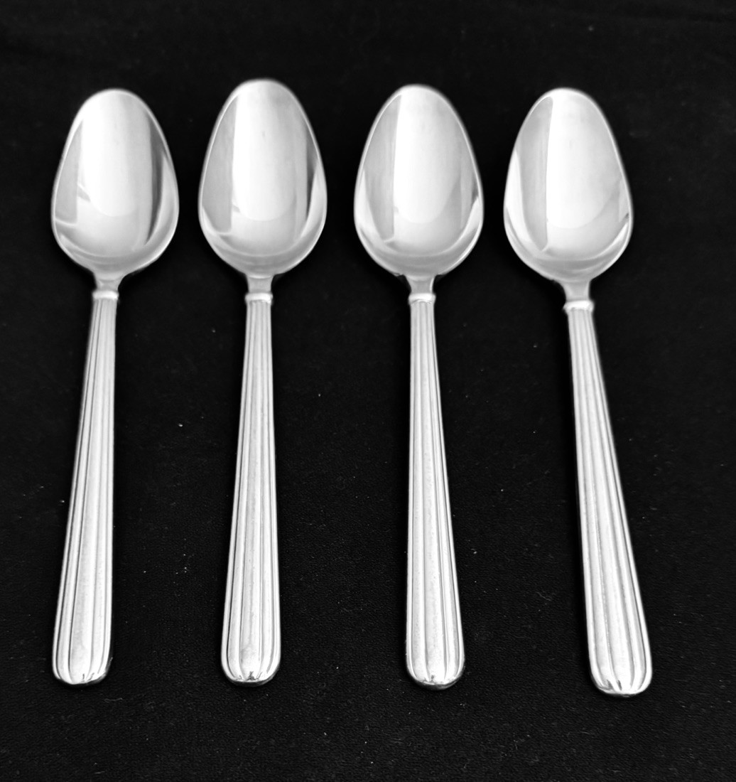 Mikasa ITALIAN COUNTRYSIDE Stainless Set 4 SOUP SPOONS 7 1/2" Glossy 18/8 KOREA