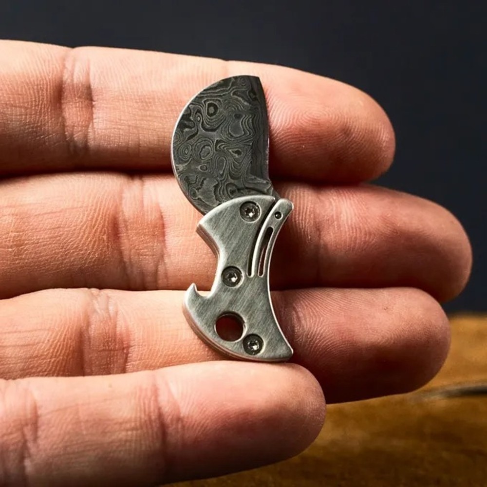 2-in-1 Foldable Bottle Opener , Mini Titanium Compact Bottle Opener & EDC Cutter