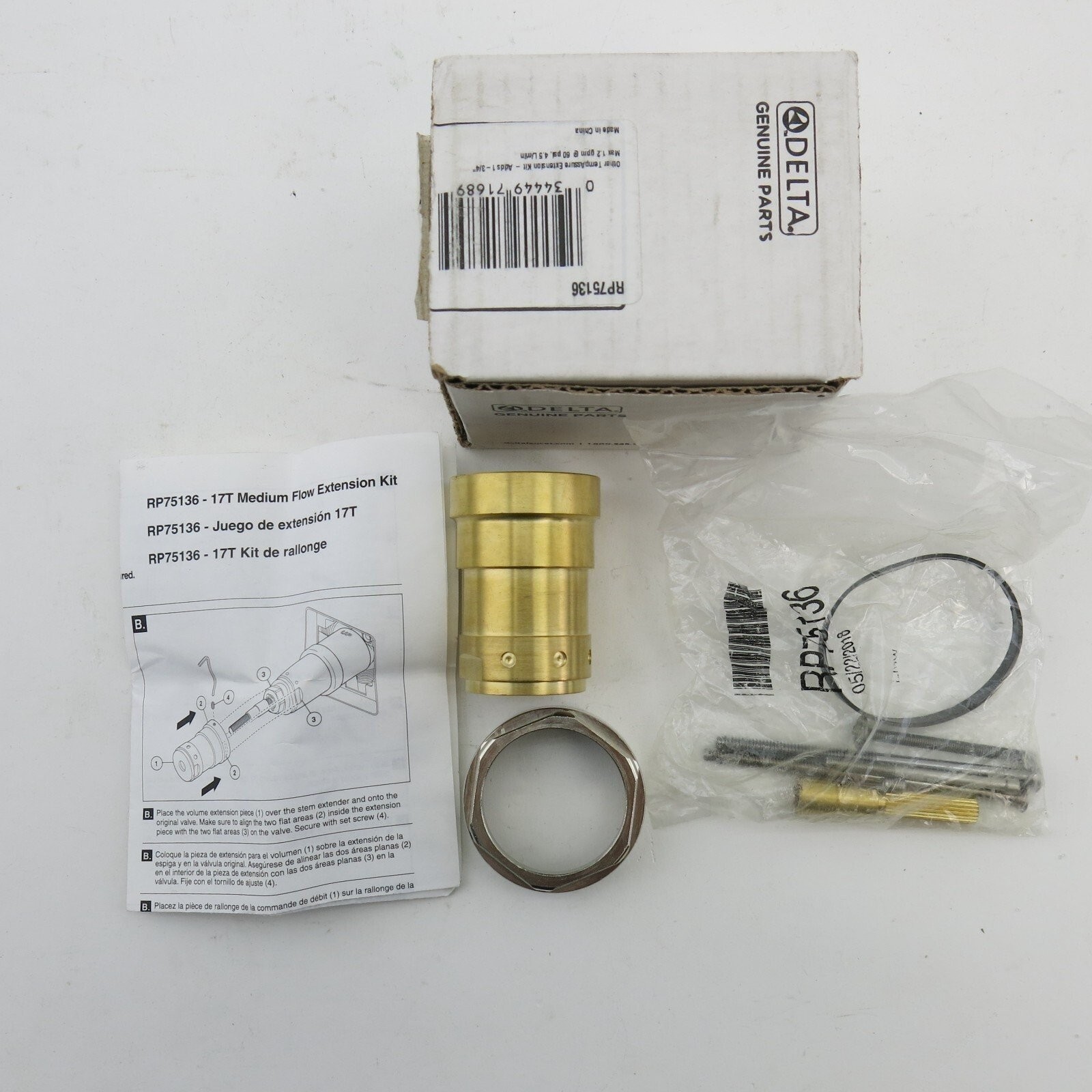 Delta RP75136 17T Series Medium Flow Extension Kit New