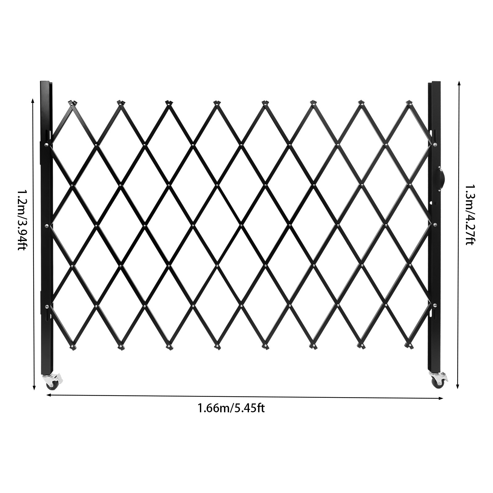 Single Folding Security Gate Rolling Barricade Gate Accordion Security Gate