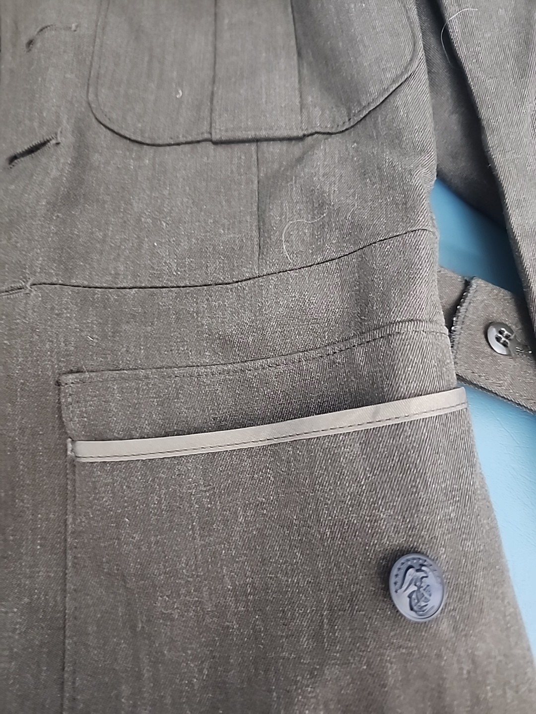 Military COAT, GABARDINE, MC SHADE 2212 Poly Wool Regular Small