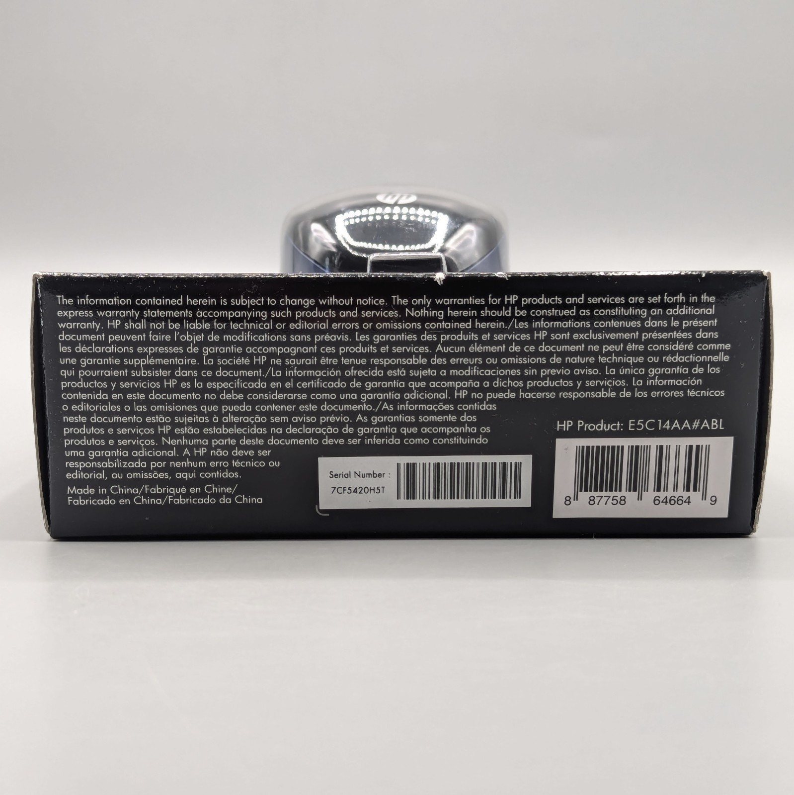 New HP Z3600 Wireless Mouse Black 3-Buttons Sealed