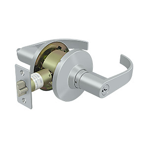 Deltana CL400EL-26D Clarendon Commercial Door Lever T-Strike Curved/Entry Chrome