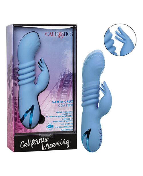 WEST COAST SANTA CRUZ COASTER MASSAGER SILICONE RECHARGEABLE RABBIT VIBRATOR