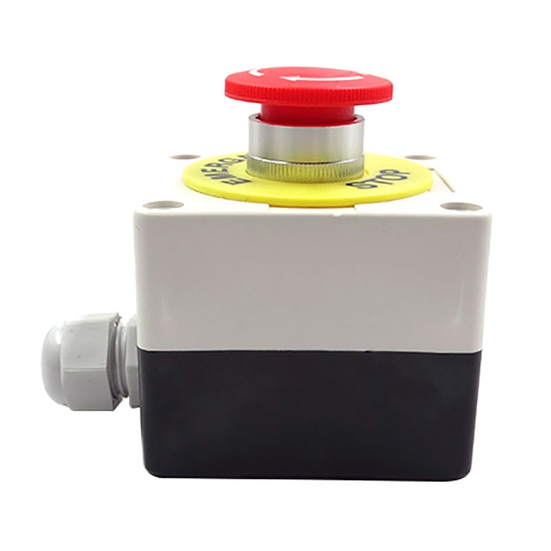 22mm Mushroom Head E-STOP Switch Latching Emergency Stop Push Button Control Box