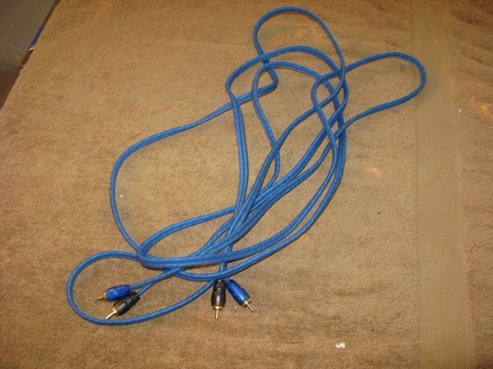 Rockville  2 Ch Blue Twisted Shielded Car Amp RCA Jack Cables Interconnect 12 FT