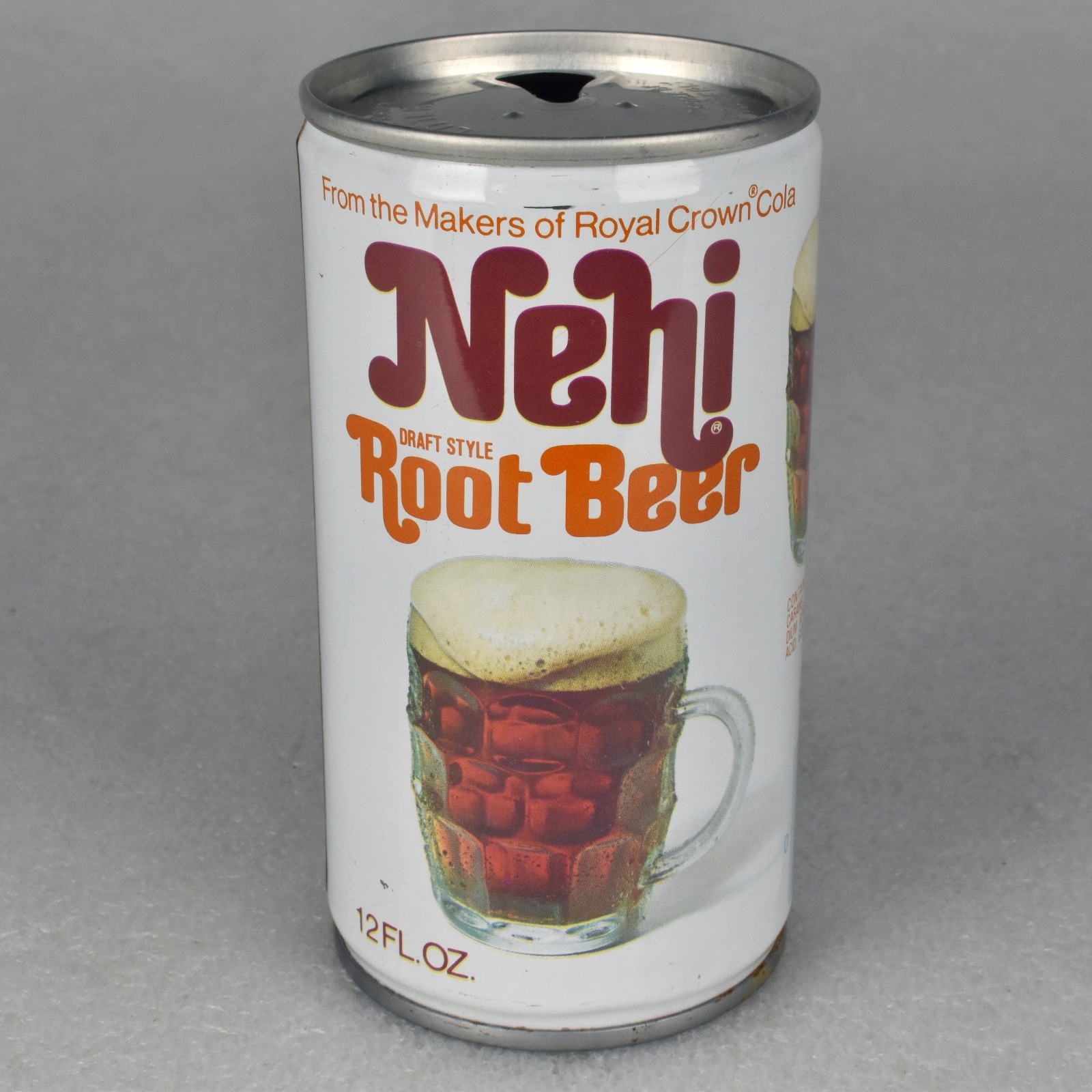 VTG 1970s Nehi Draft Style Root Beer Soda Pop Can 12oz Steel Ellisville MS