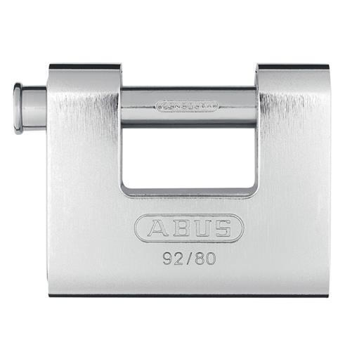ABUS Mechanical 92/80mm Monoblock Brass Body Shutter Padlock ABU9280