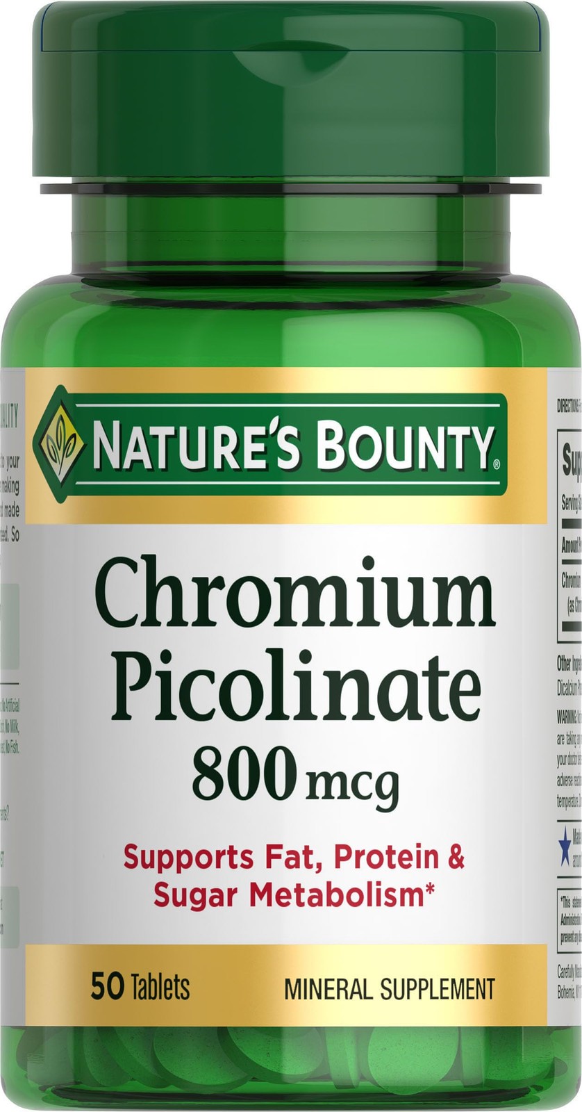 Nature's Bounty Chromium Picolinate, Supports Fat, 50 count (Pack of 1)