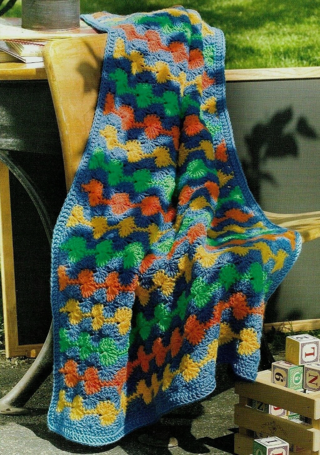 HAPPY CARTWHEELS AFGHAN HOME DECOR CROCHET PATTERN INSTRUCTIONS