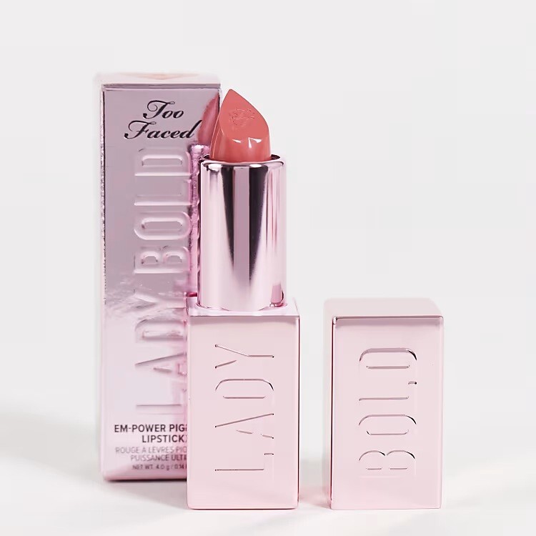 TOO FACED LADY BOLD EM-POWER PIGMENT CREAM LIPSTICK LIP COLOR  .14 OZ / 4 G NIB