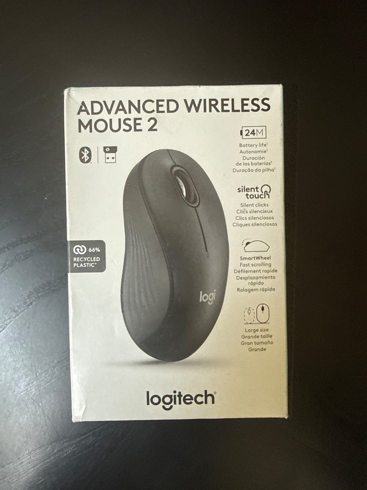 Logitech Advanced Wireless Mouse 2  Silent Touch Wireless Bluetooth NEW
