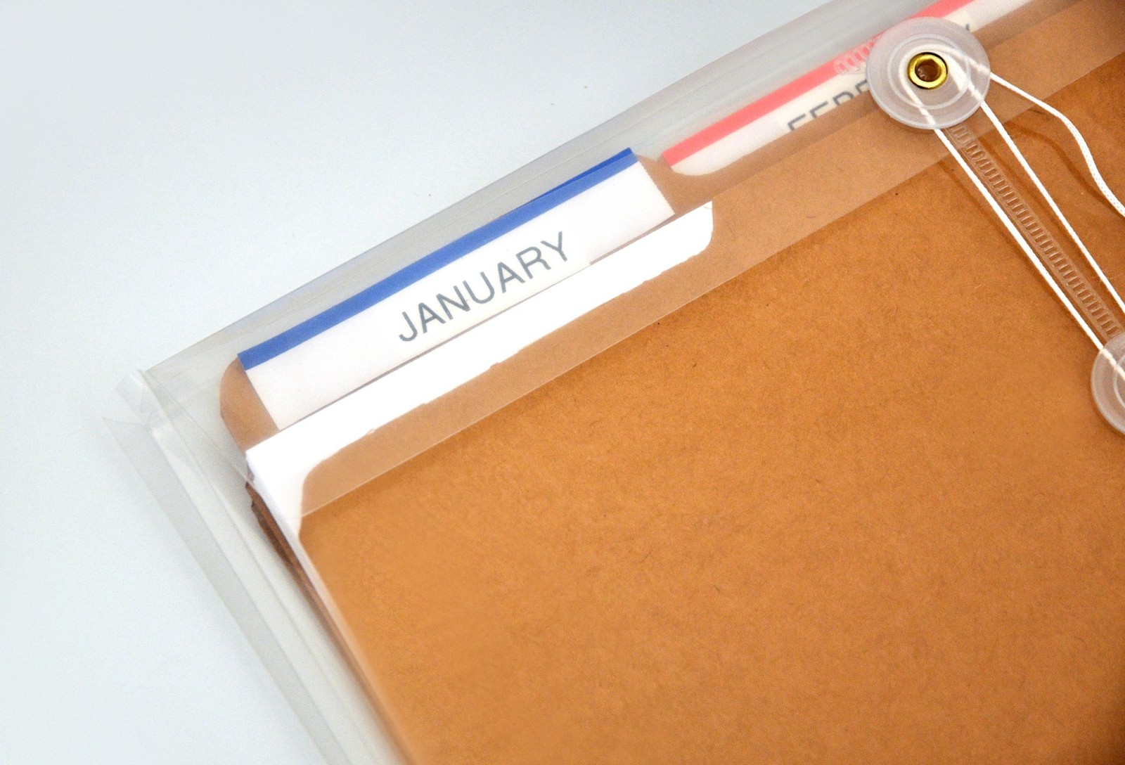 Clear Poly Envelope Letter Size Gusset String Tie Side Load 6 Pack