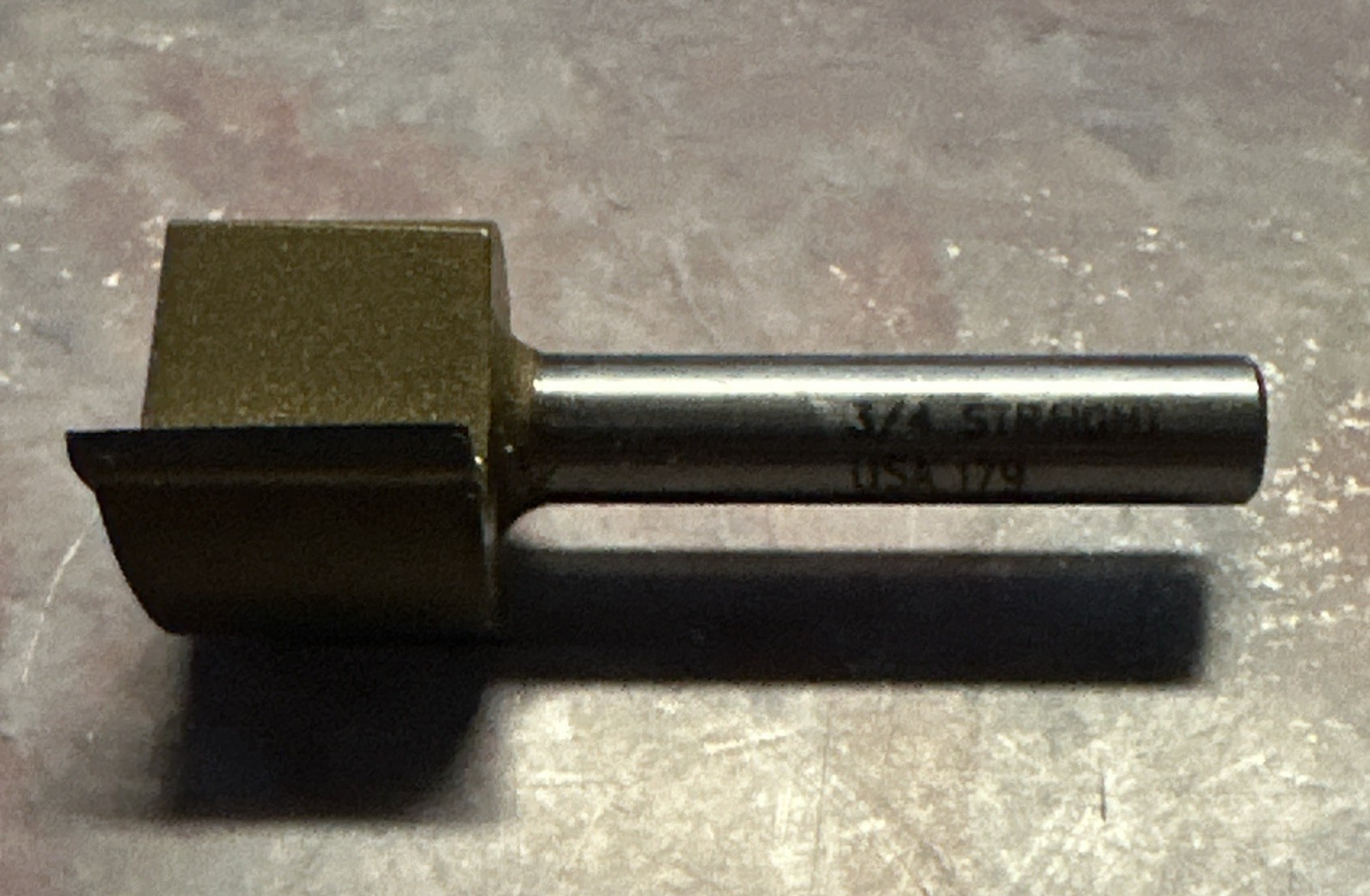 3/4" Double Flute Straight Bit with 1/4" Shank  USA 179