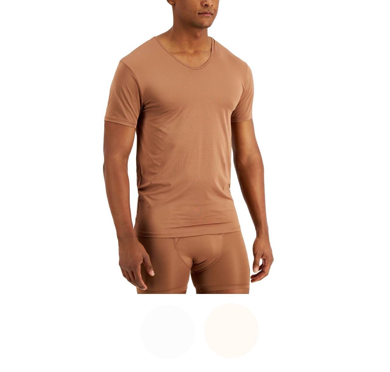 Alfani Men's Short Sleeve Air Mesh V-Neck Undershirt T-shirt