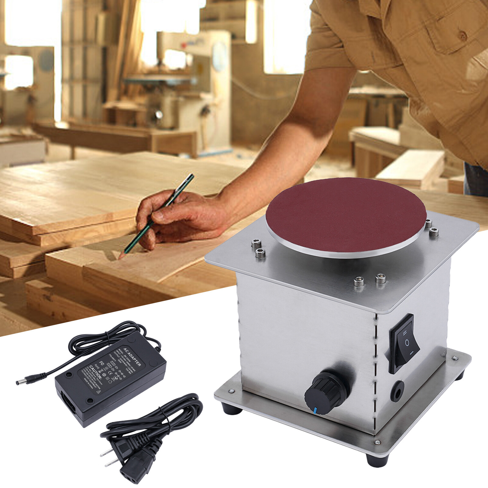 4inch Mini Electric Disc Sander Machine Edge Sharpener Bench Polisher Tools Kits