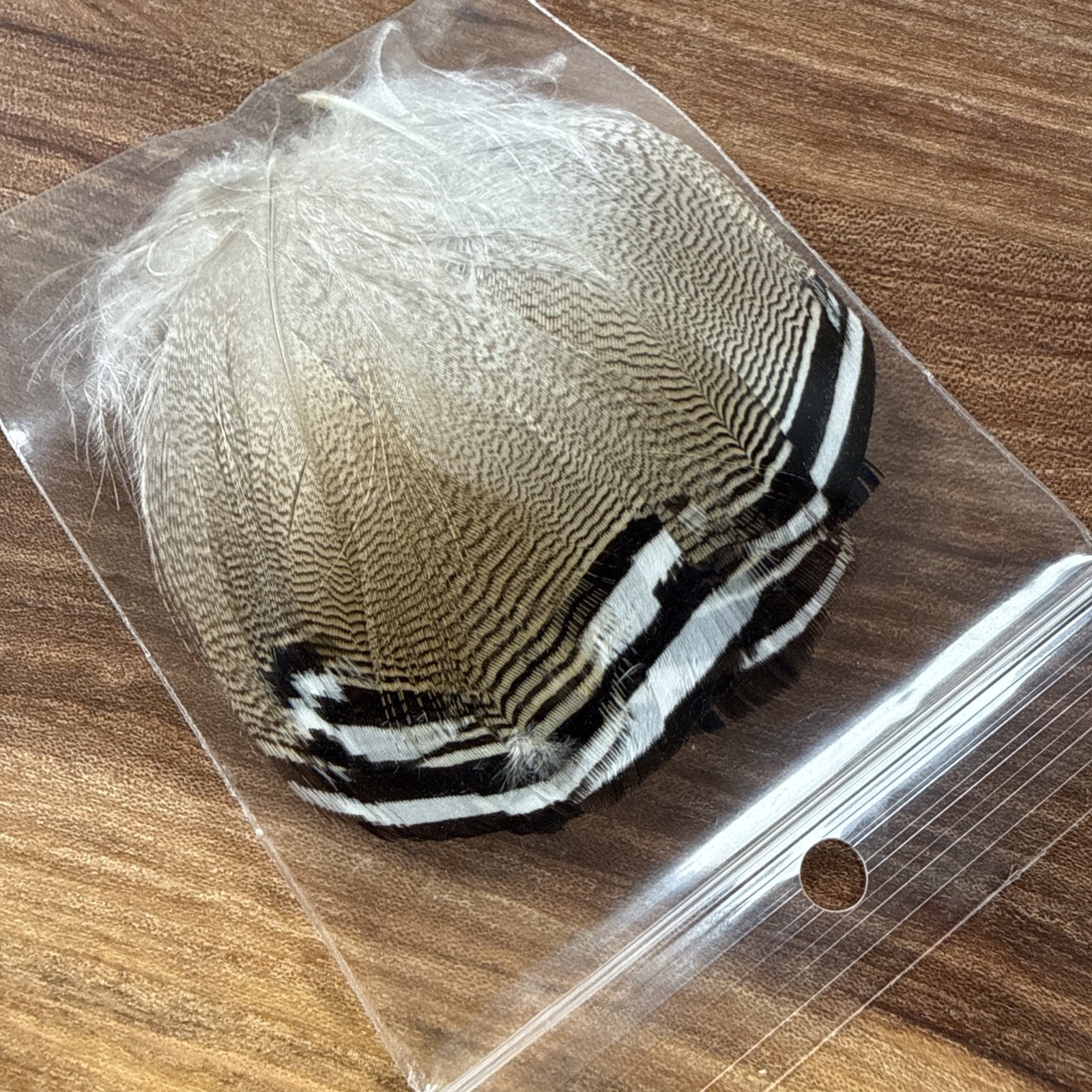 Black & White Wood Duck feathers / Fly Tying
