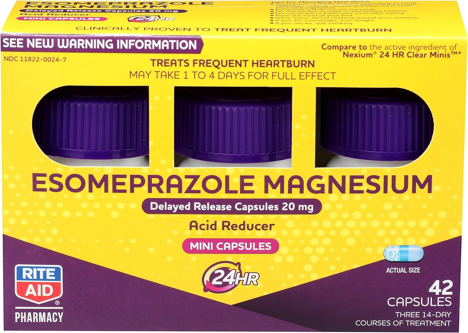 Rite Aid Esomeprazole DR Mini Capsules 20 mg, 42 CT
