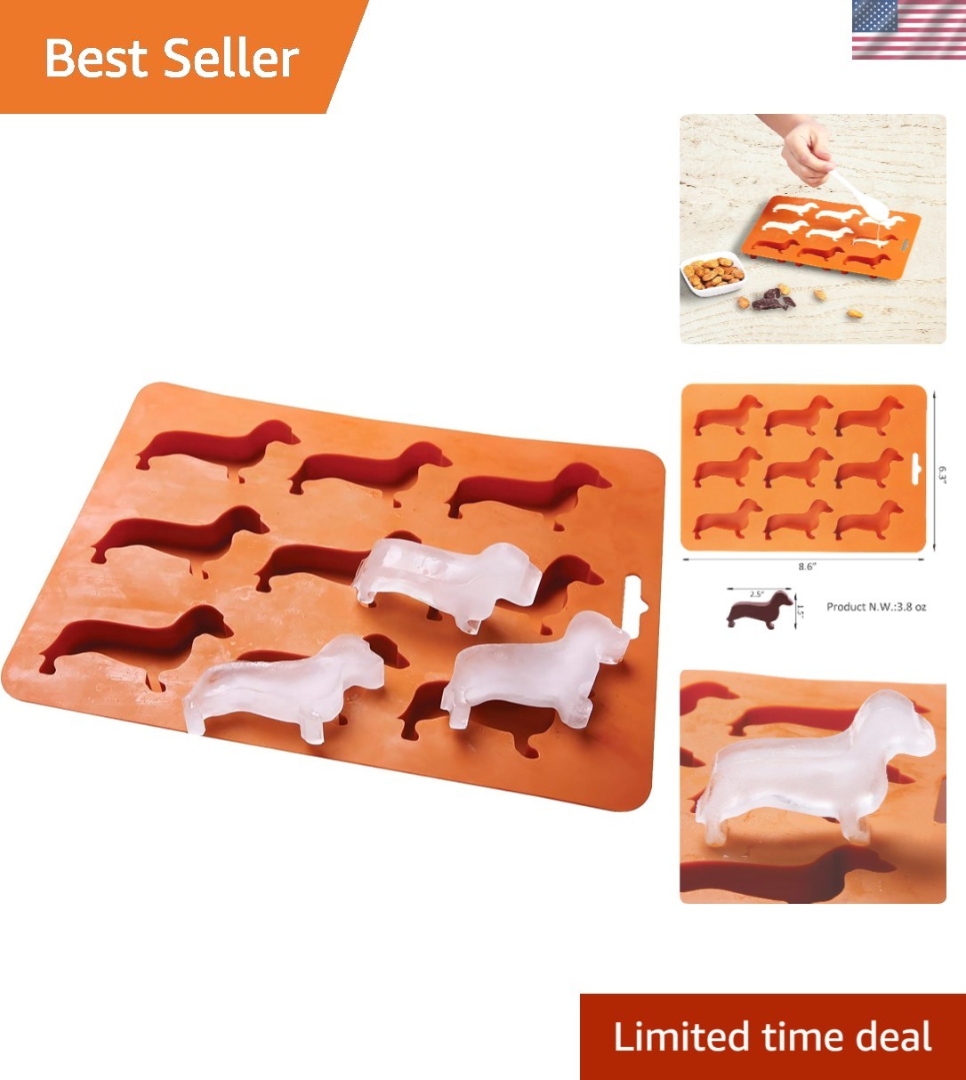 Adorable Dachshund Silicone Ice Molds - Bring Joy to Every Gathering