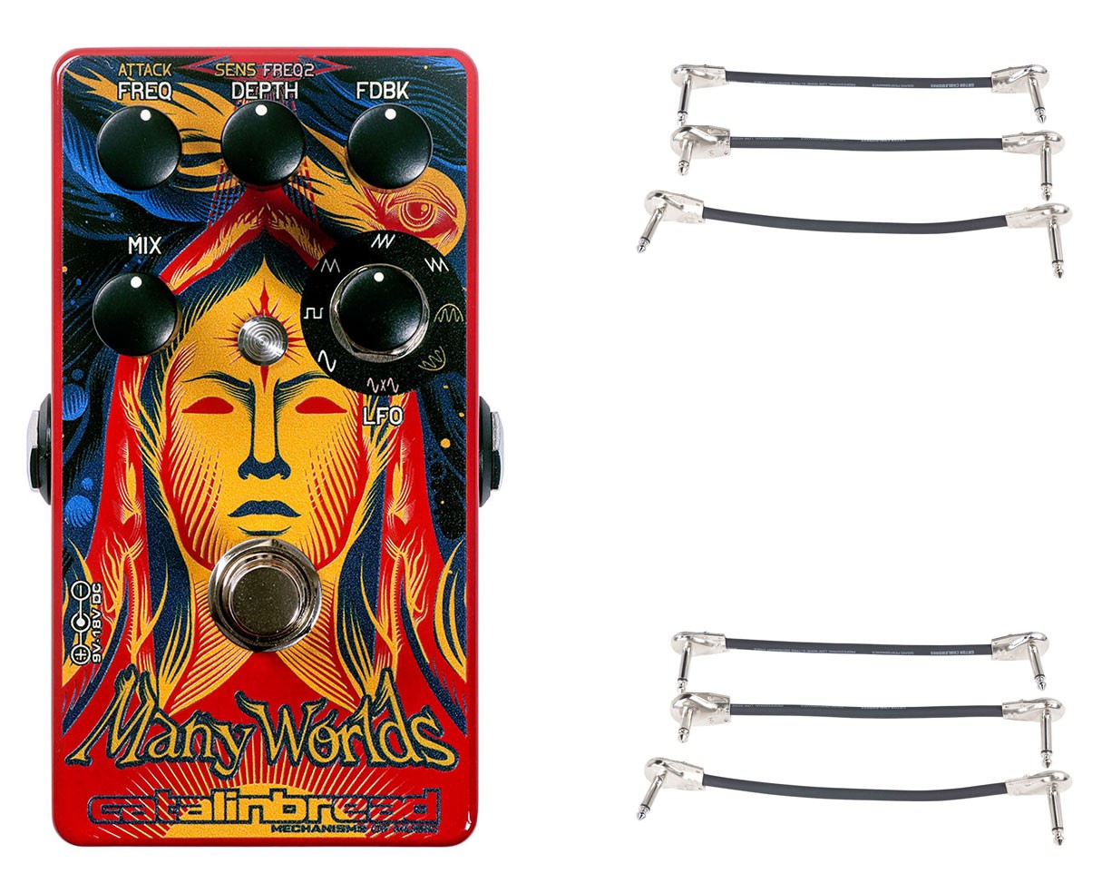 Catalinbread Many Worlds Phaser + 2x Gator Patch Cable 3 Pack