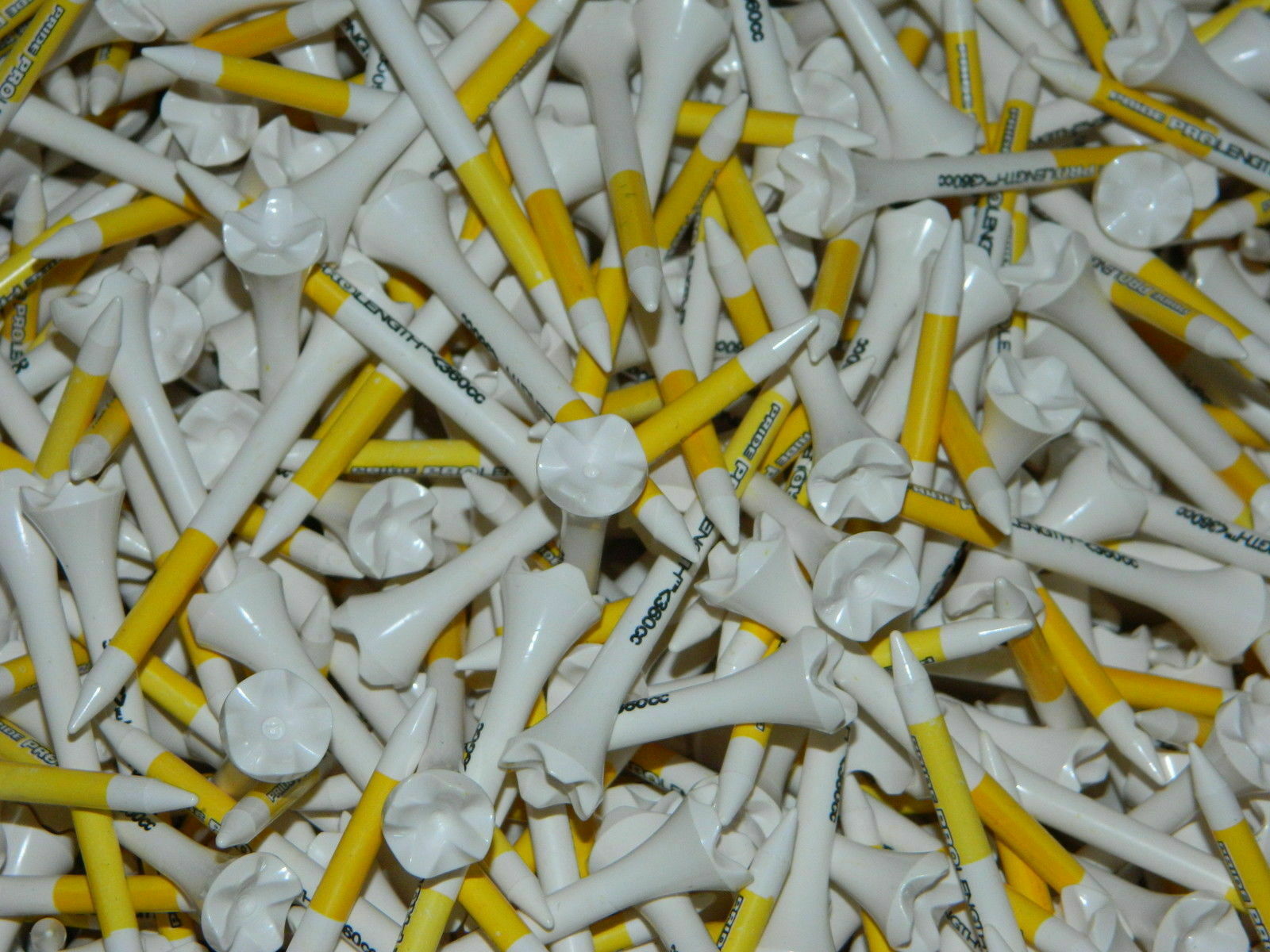 New Pride PTS Evolution Golf Tees Yellow/White 2 3/4 Pick Amount-Free Shipping
