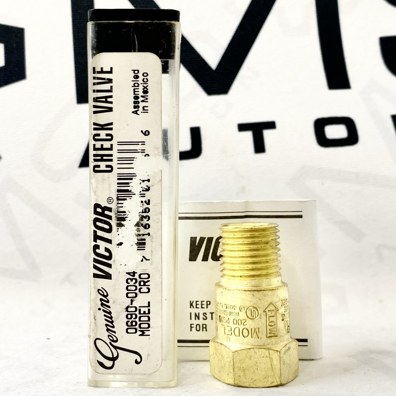 Victor 0690-0034 Model CRO Welding Check Valve Oxy-Fuel Brass