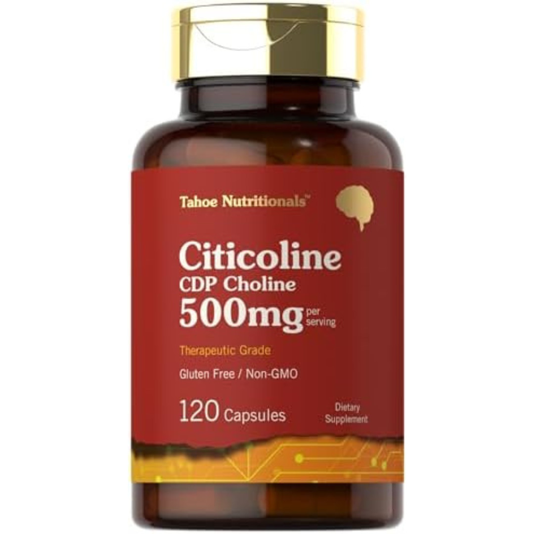 Citicoline Supplement | 500mg | 120 Capsules | CDP Choline | Therapeutic Grad...