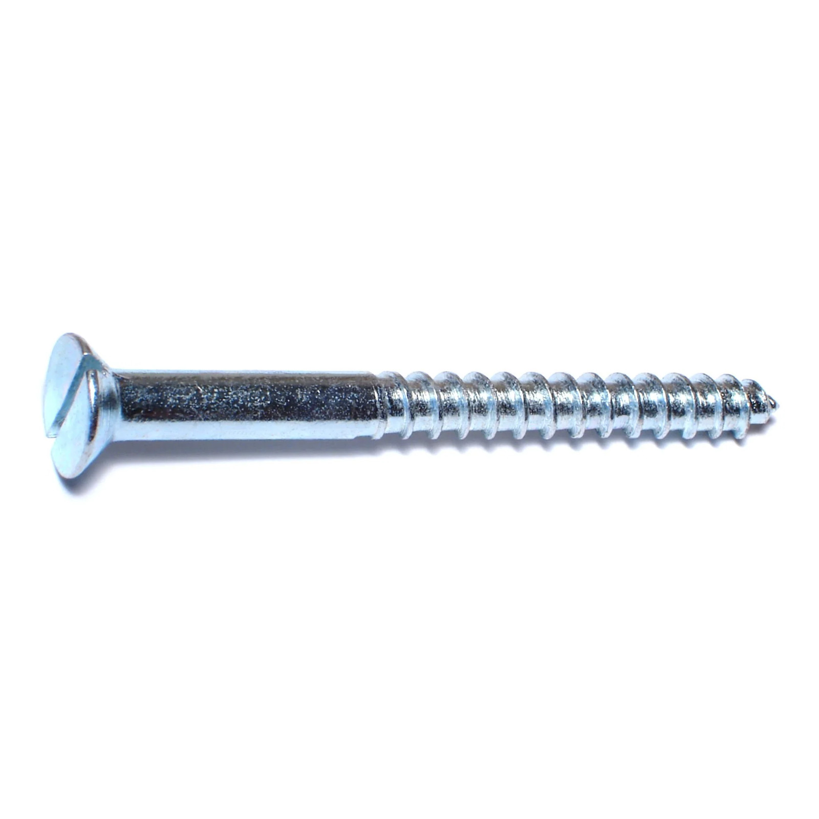 #12 x 2-1/2" Zinc Slotted Flat Head Wood Screws (12 pcs.)