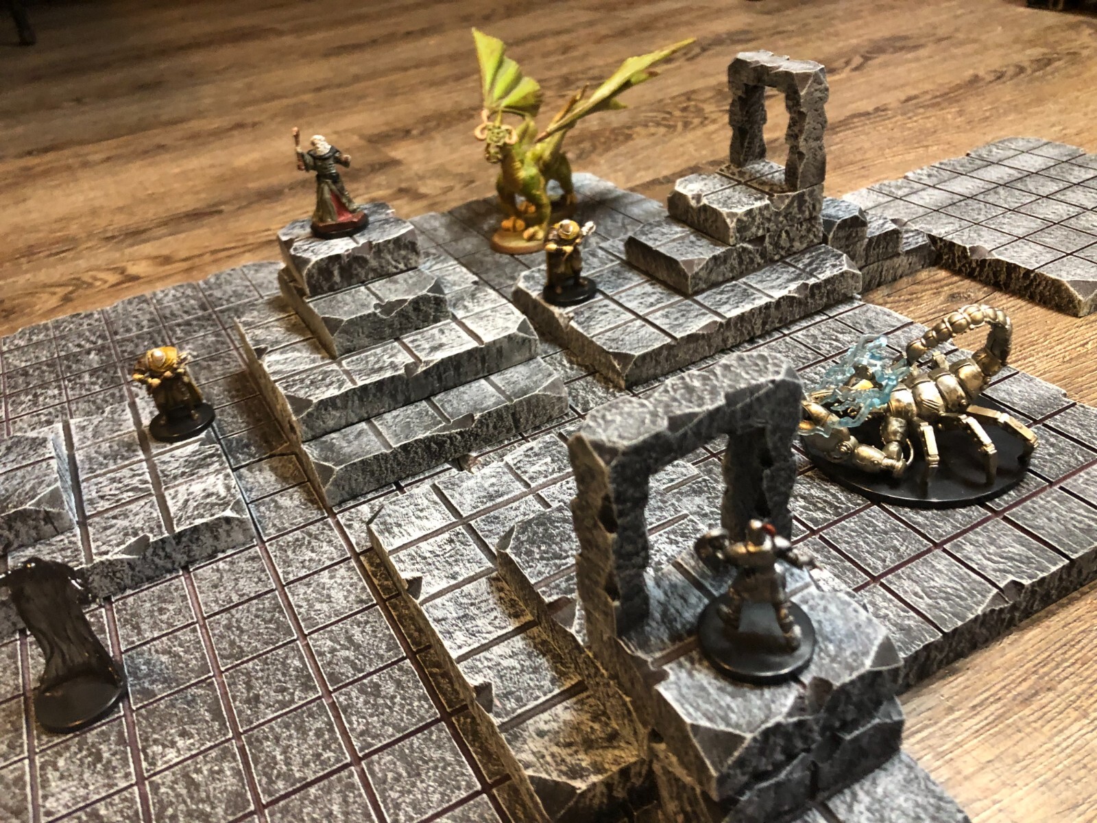 Big Dungeon Tile Modular Set Dungeons & Dragons Pathfinder d&d terrain 28mm