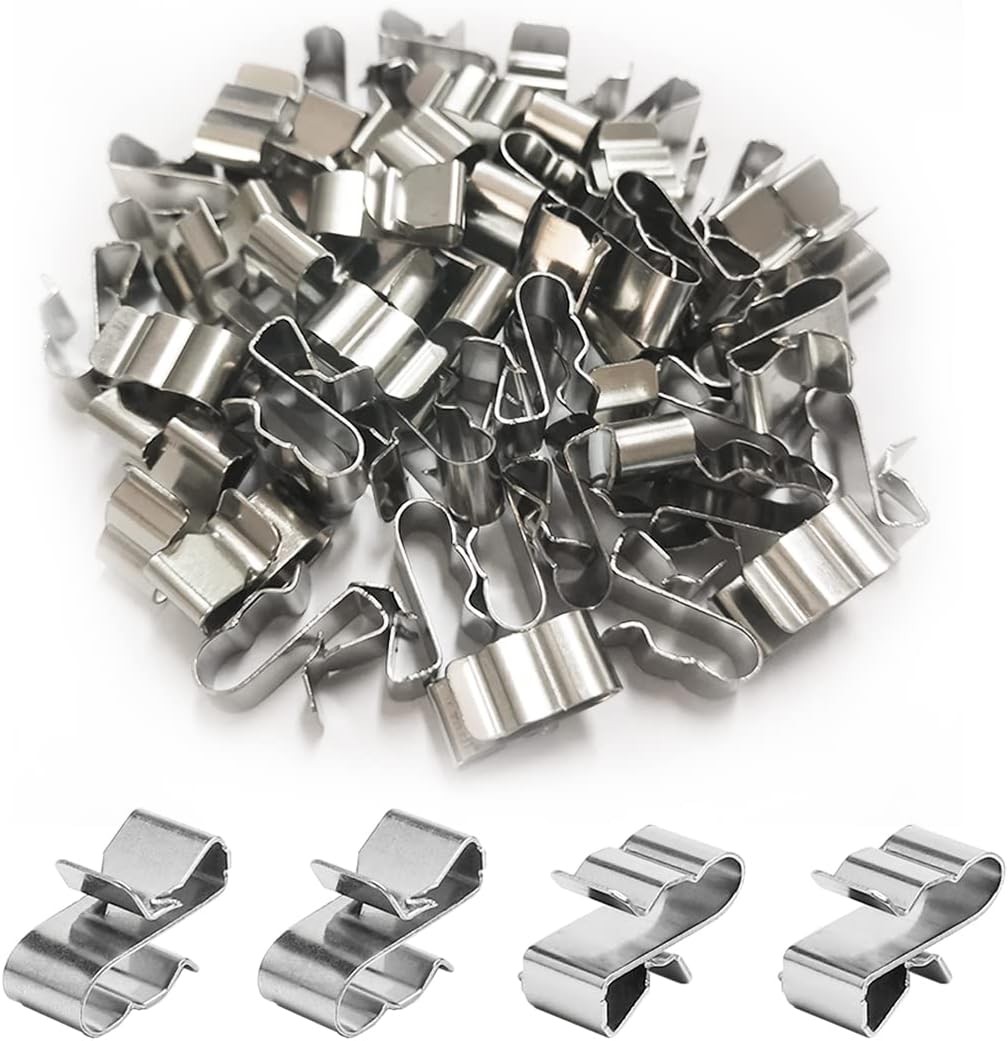 50 Pcs Trailer Frame Wire Clips Stainless Steel Metal Cable Clip 22.5 50 PCS