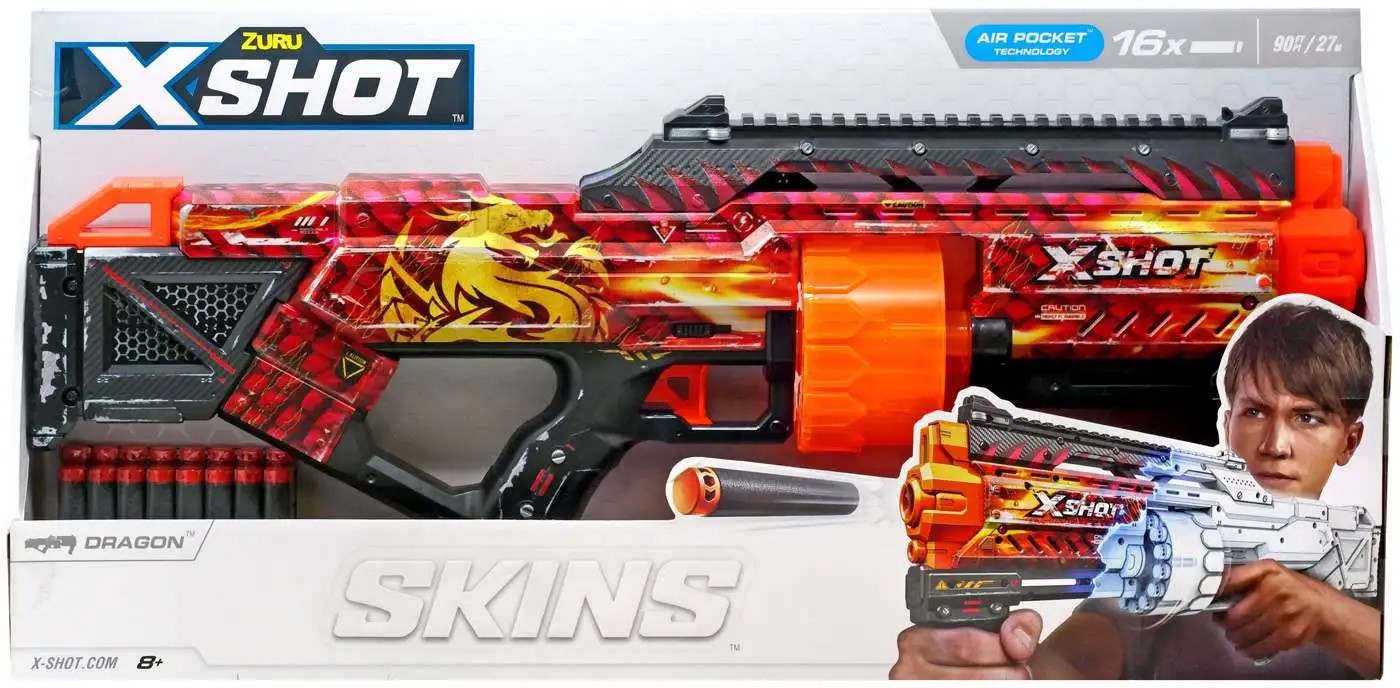 X-Shot Skins Last Stand Dragon Blaster with 16 Darts