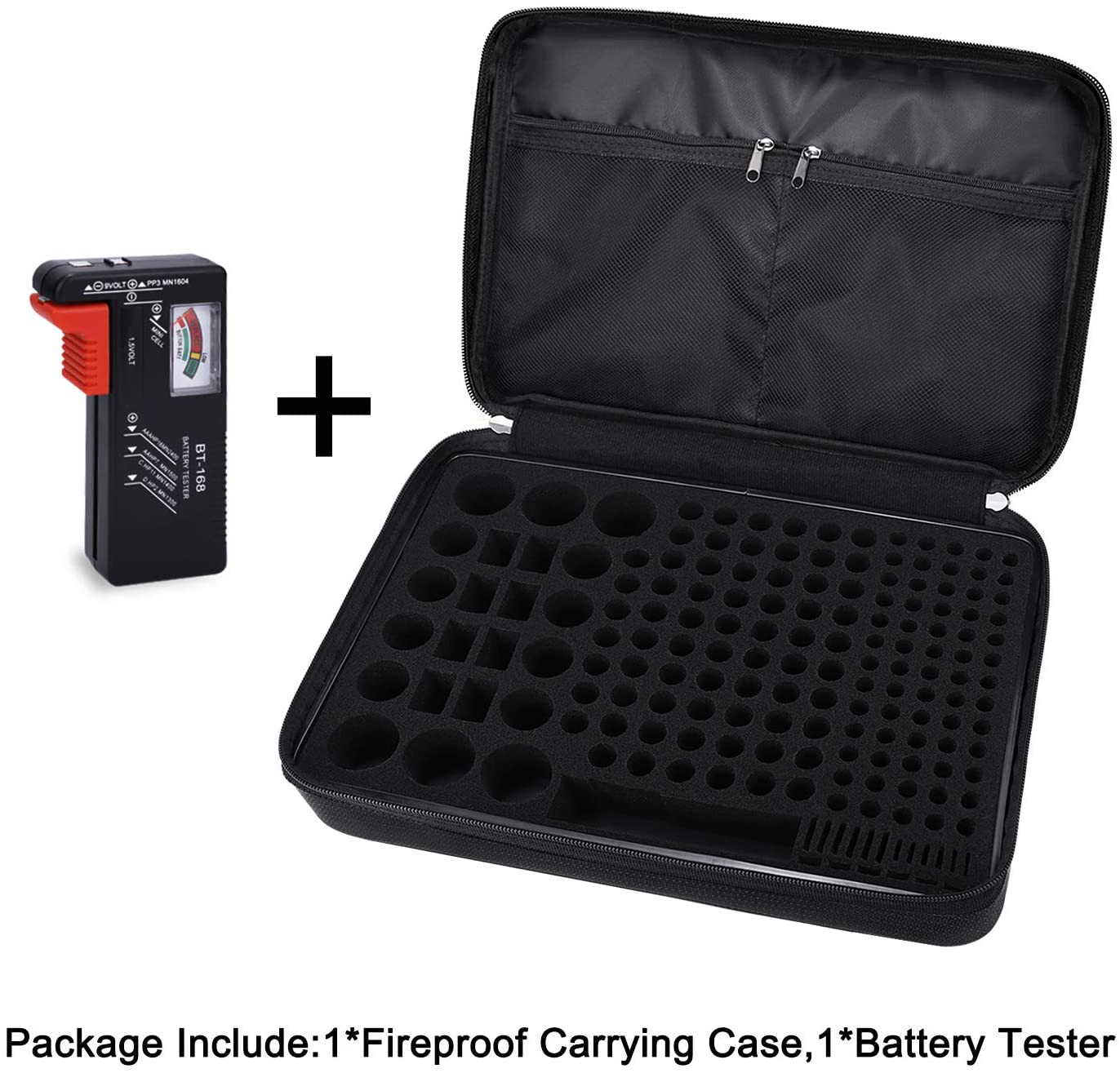 Battery Organizer Storage Case Fireproof Explosionproof Carry Container Bag Box