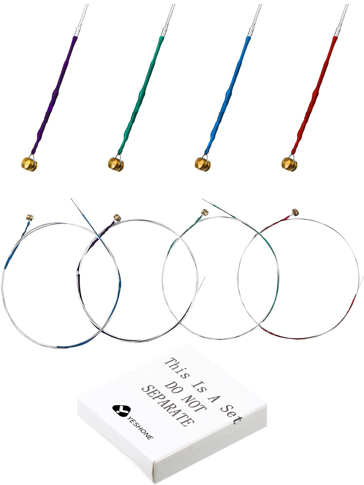 Violin Strings Set G-D-A-E Full Set 4/4 Universal Steel Core Student 8 PCS