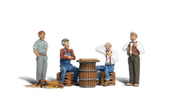 NEW Woodland O Scale Checker Players Train Figures A2727