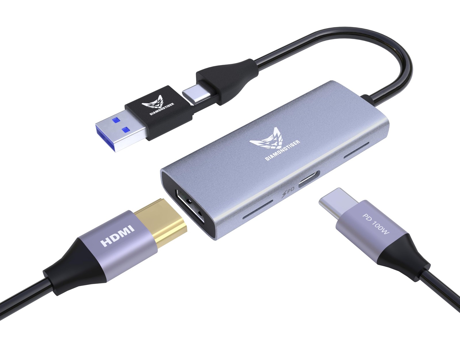 Best Video Capture Card with 100W PD HDMI to USB 30USB C 1080P 60fps Cam Link