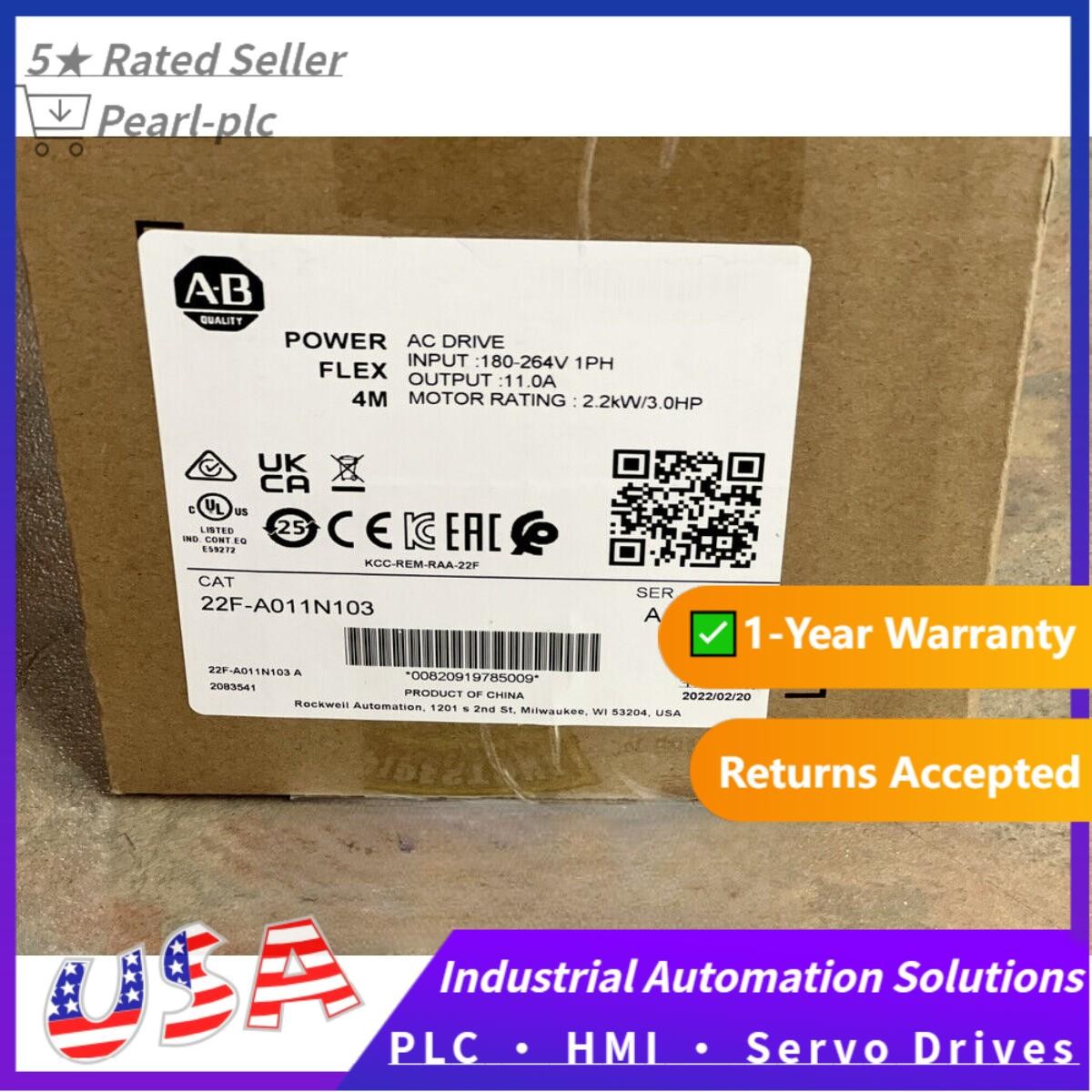 AB 22F-A011N103 AC Drive New Factory Sealed 22F-A011N103 Fast Ship US Free Tax